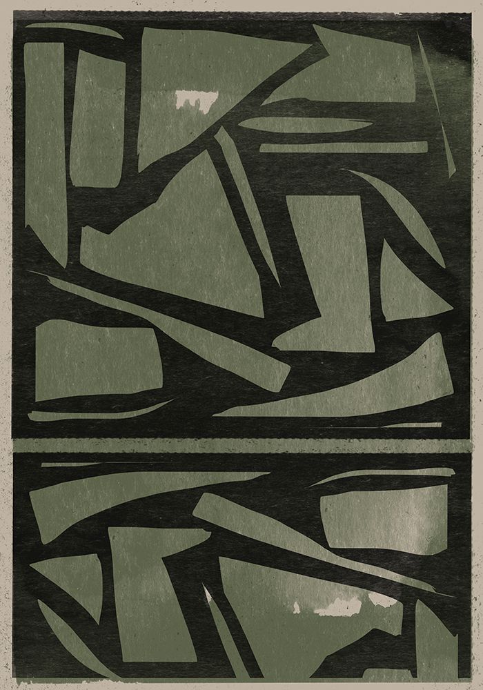 Green and Black Shapes / Paper Cut