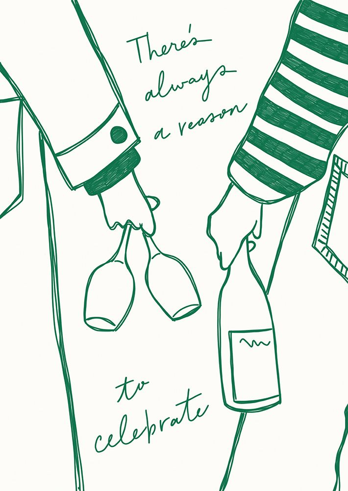 Two persons holding a wine bottle and wine glasses