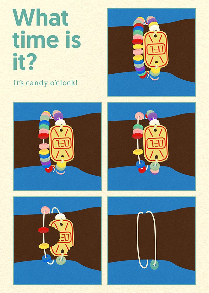 Poster Candy Clock