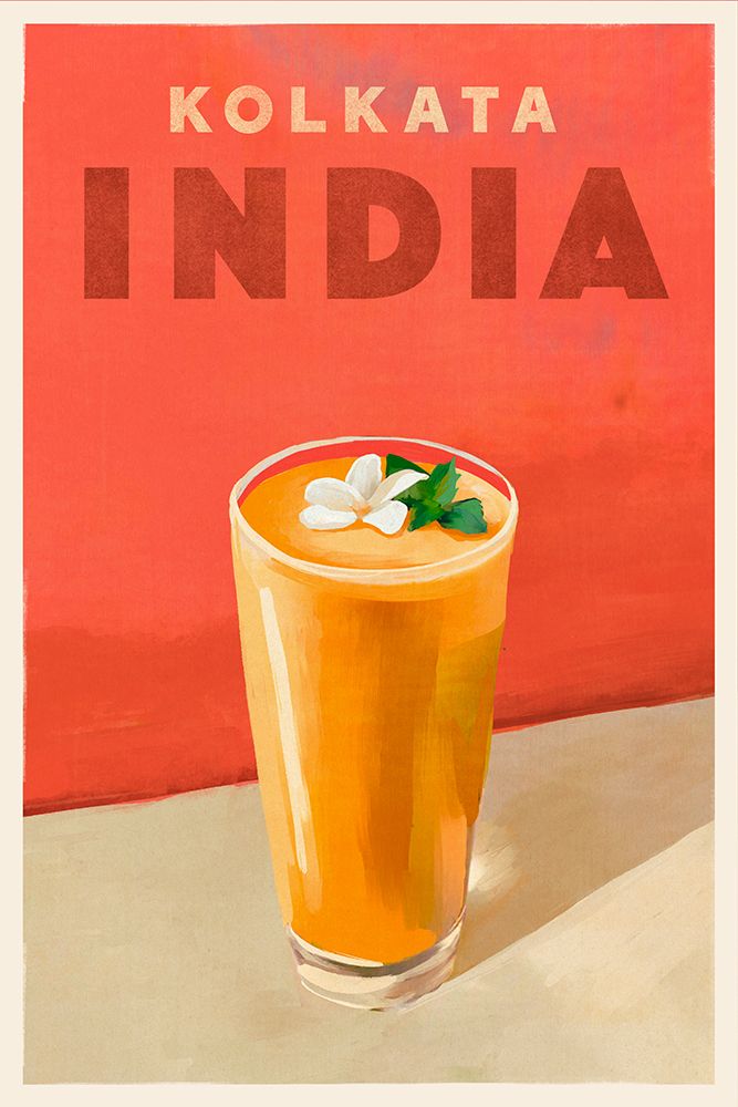 Travel Poster Cocktail Kolkata India