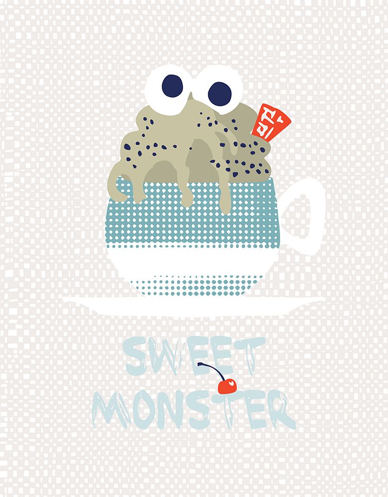 Sweet monster cupcake mint