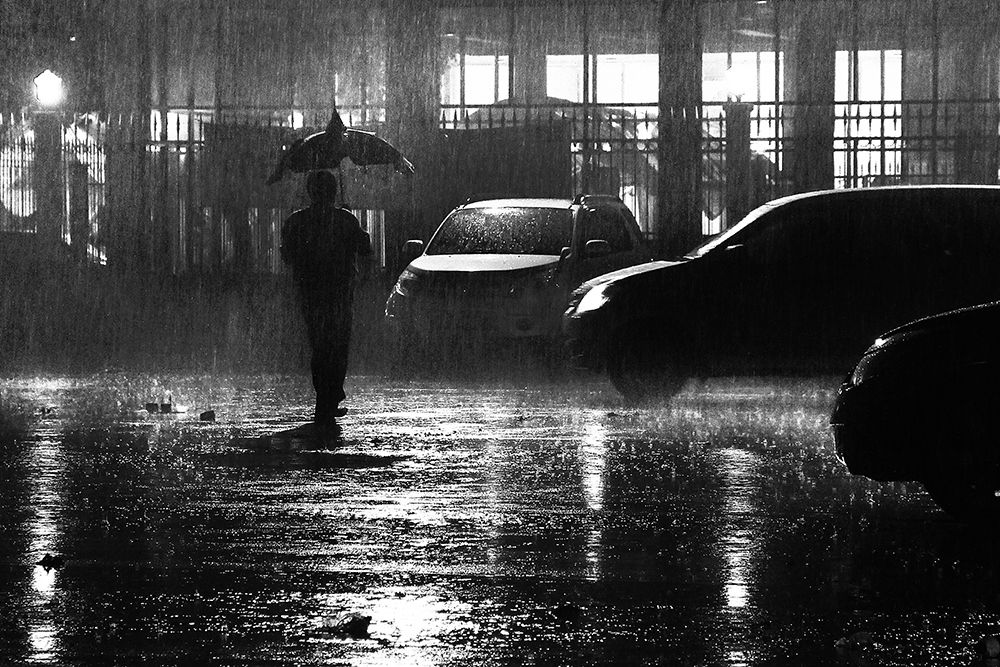 rain at night