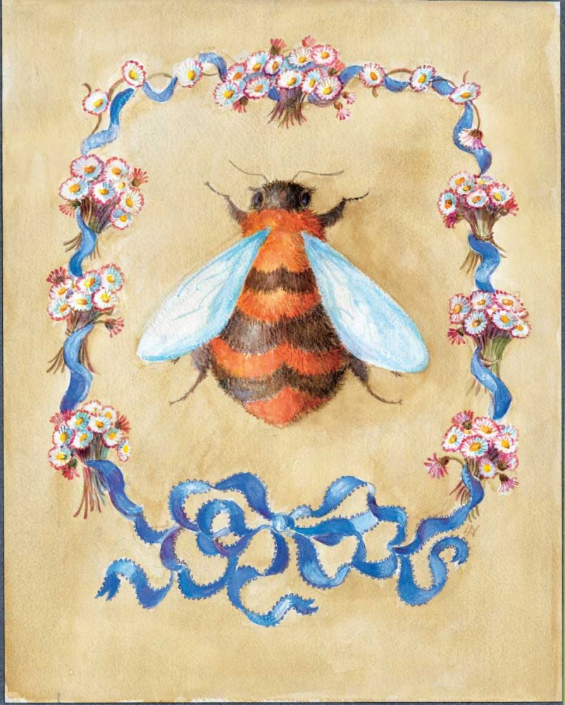 Honey Bee and Daisies
