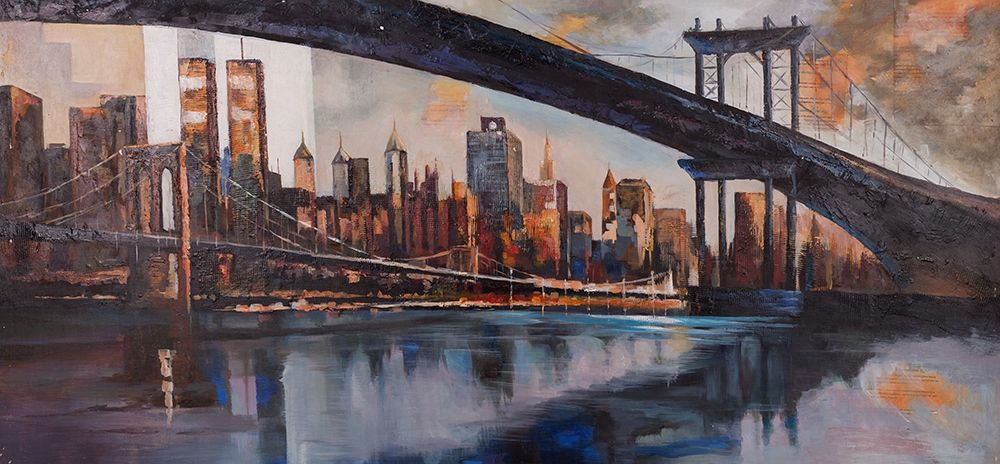 BRIDGE IN THE CITY AT SUNSET