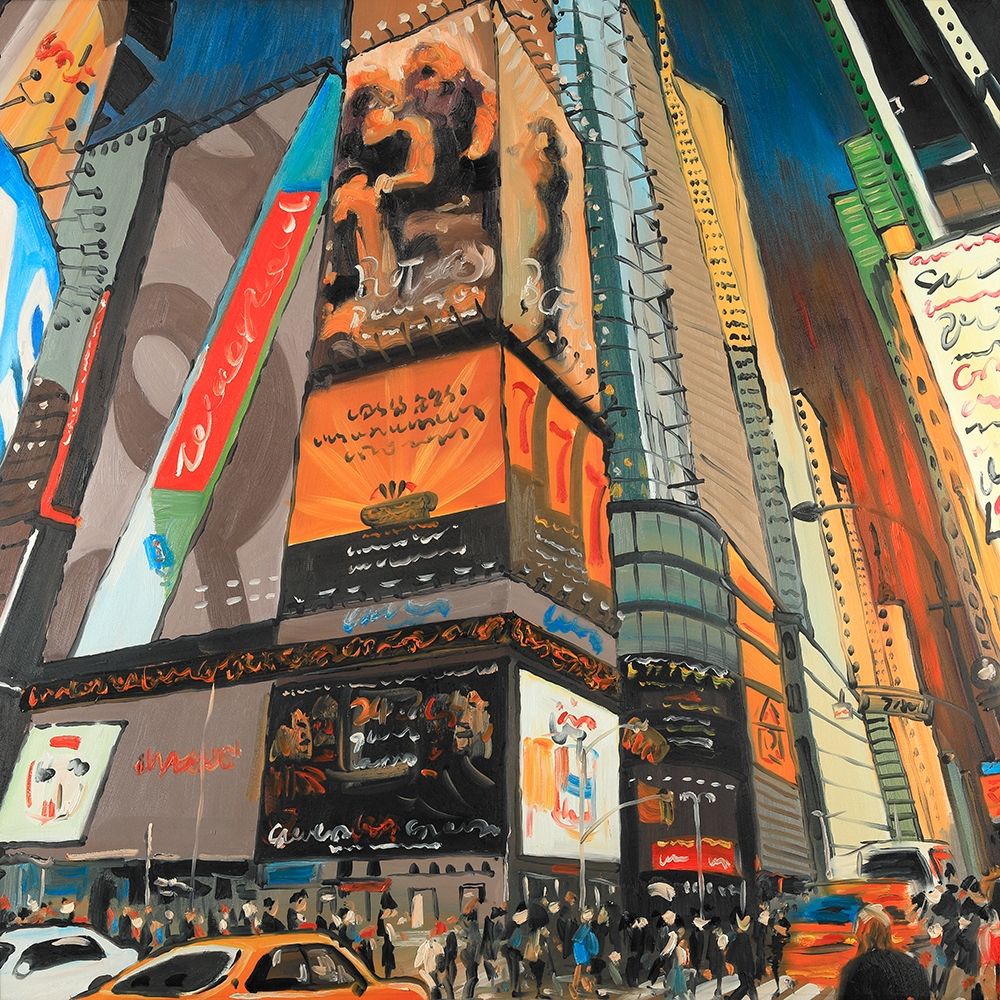 Illuminated New York City Street