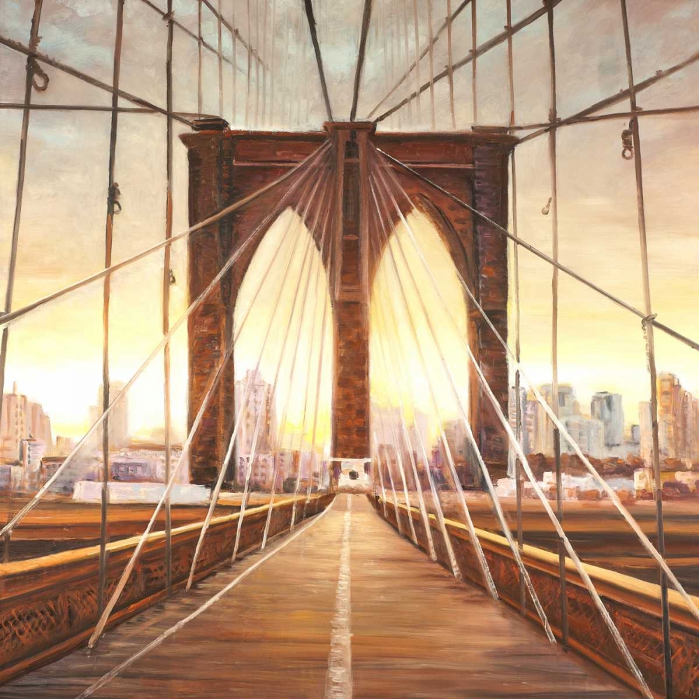 Sunset on the Brooklyn Bridge