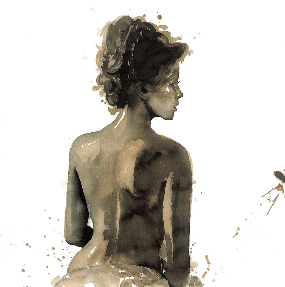 WOMANS BACK IN SEPIA