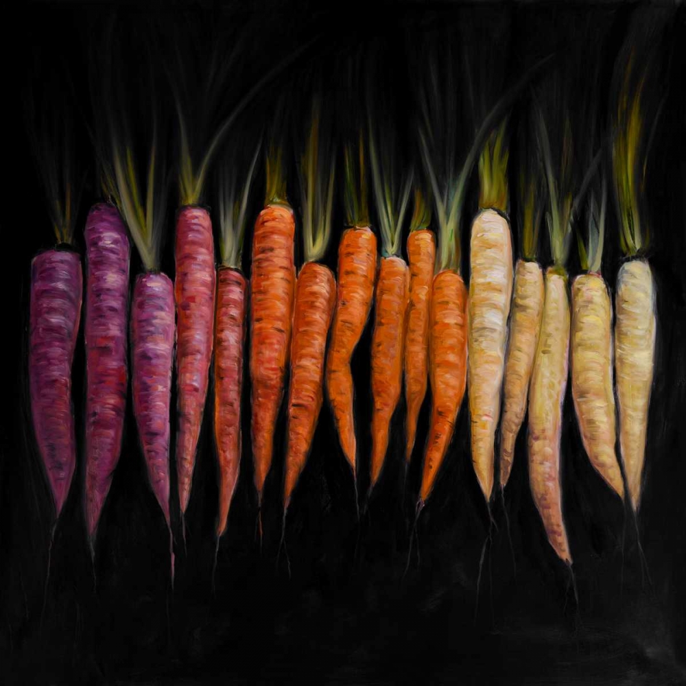 Different Coloured Carrots Vegetable
