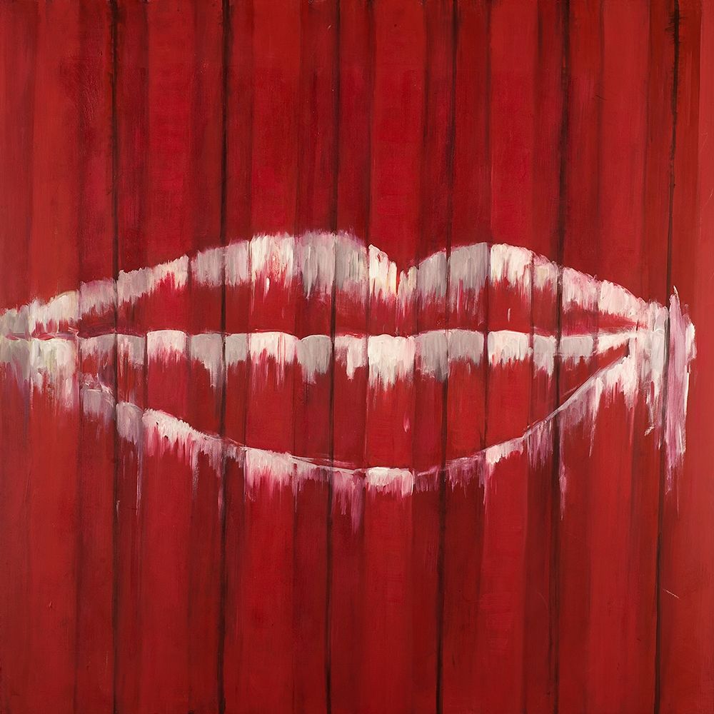 GRAFFITI OF A MOUTH ON CONTAINER