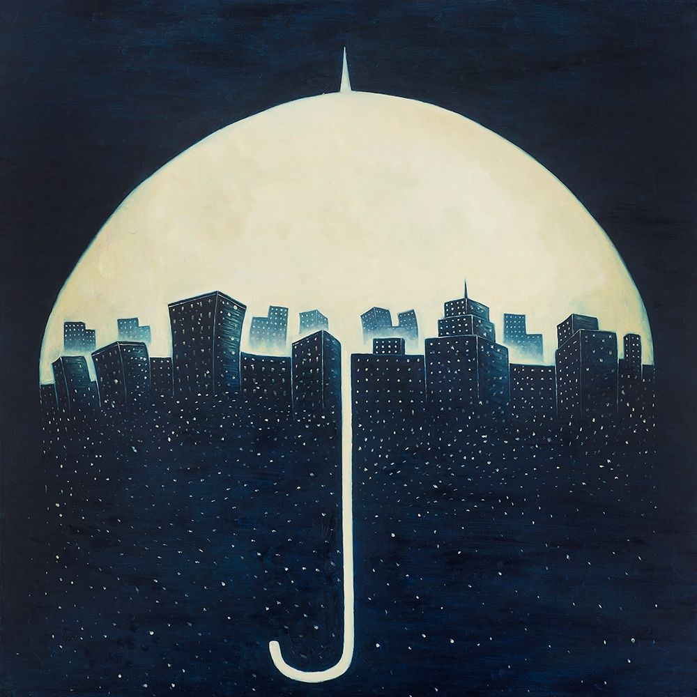 A CITY UNDER A UMBRELLAS