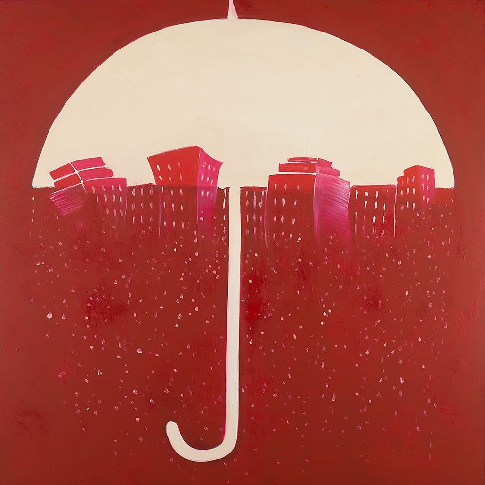 RED CITY UNDER UMBRELLA