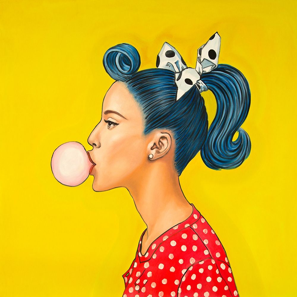 RETRO WOMAN WITH BEAUTIFUL PONYTAIL