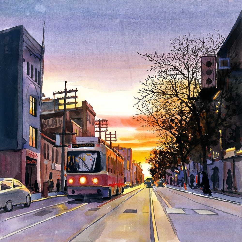 SUNSET STREETSCAPE TO TORONTO