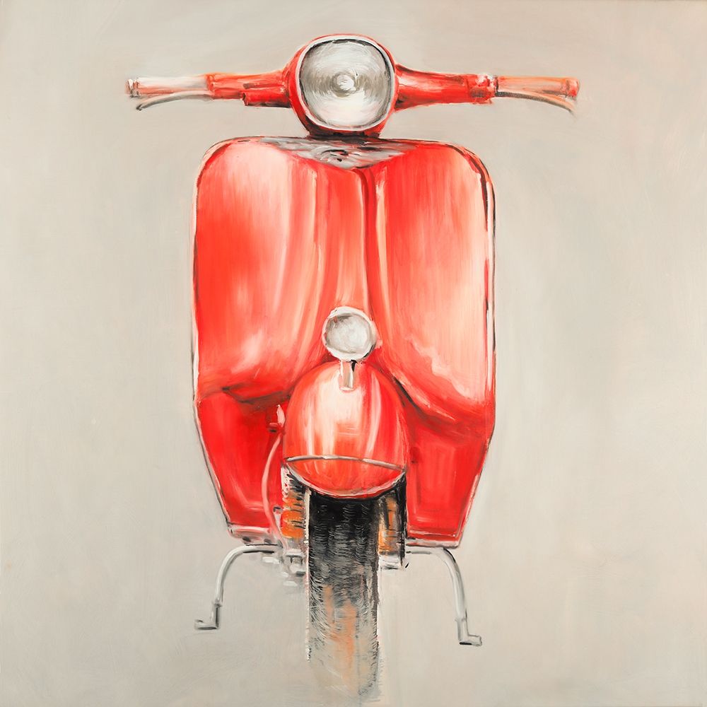 Small Red Moped