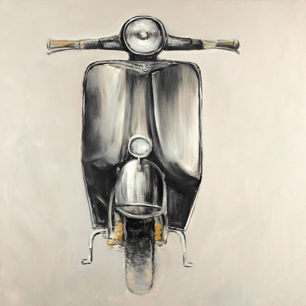 Small Black Moped