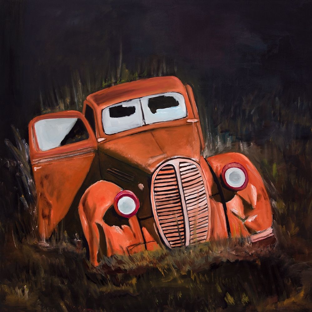 HUMPY OLD CAR BY NIGHT
