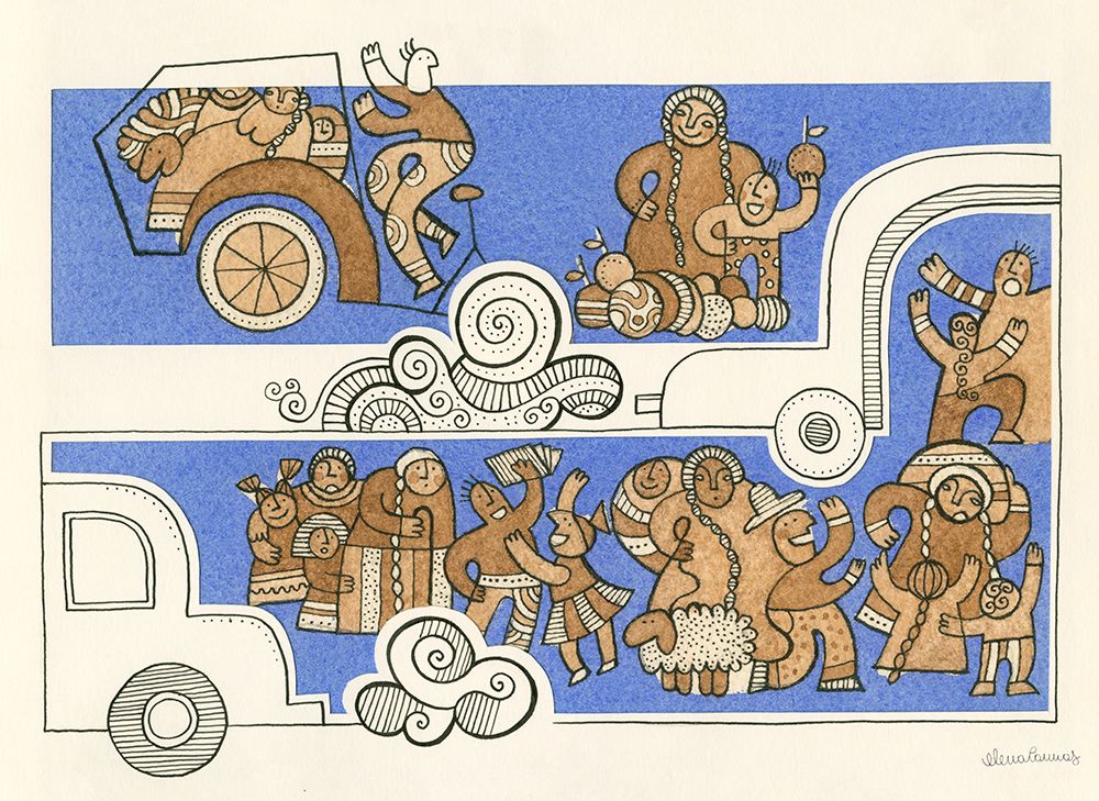 People and Cars on the Road