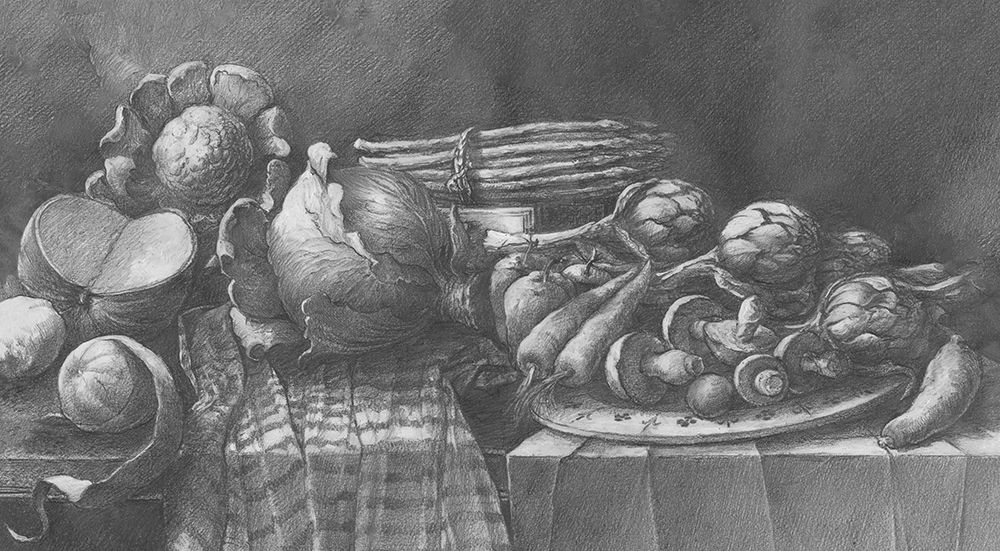Still Life Fruit Vegetables ancient