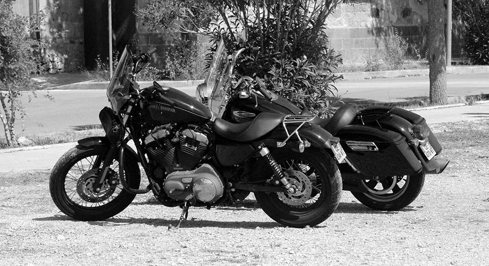 Motorcycles on the road