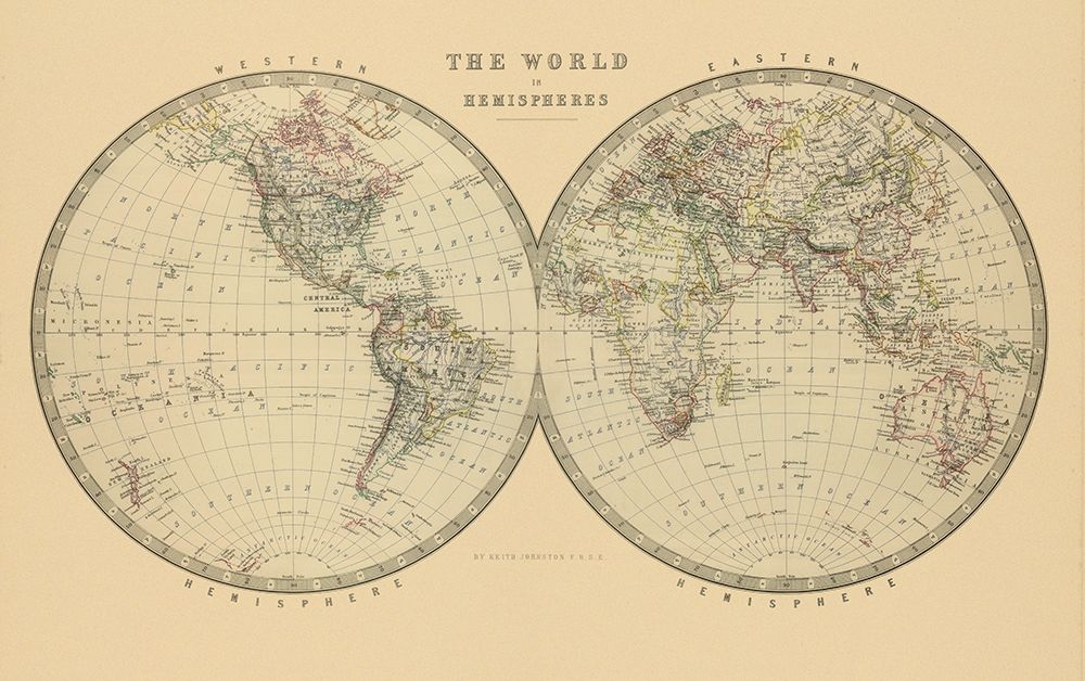 The World in Hemispheres 1912