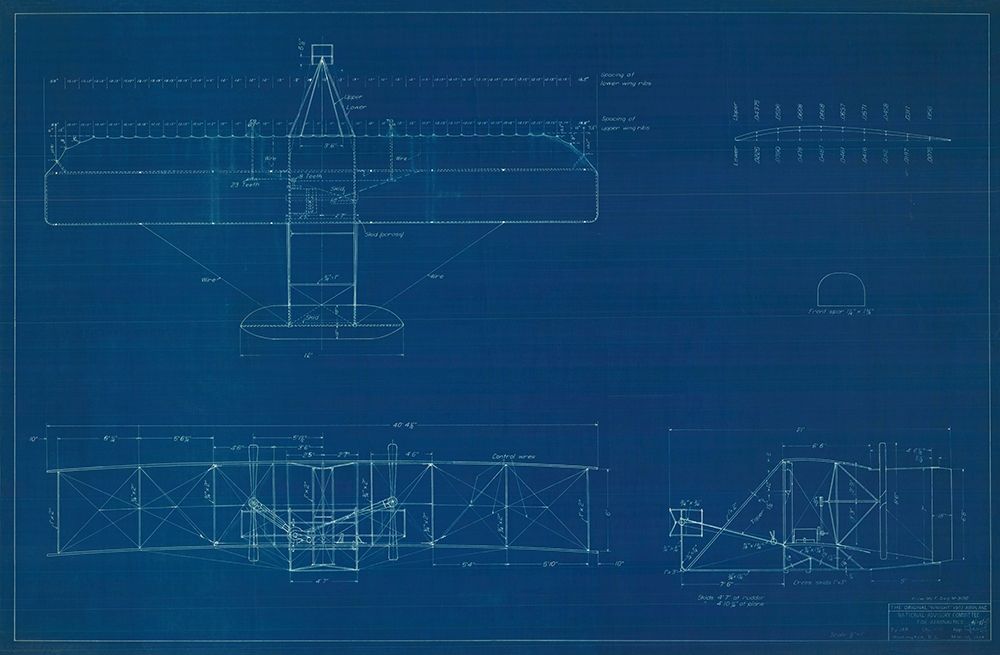 Wright Brothers Plane,Blueprint