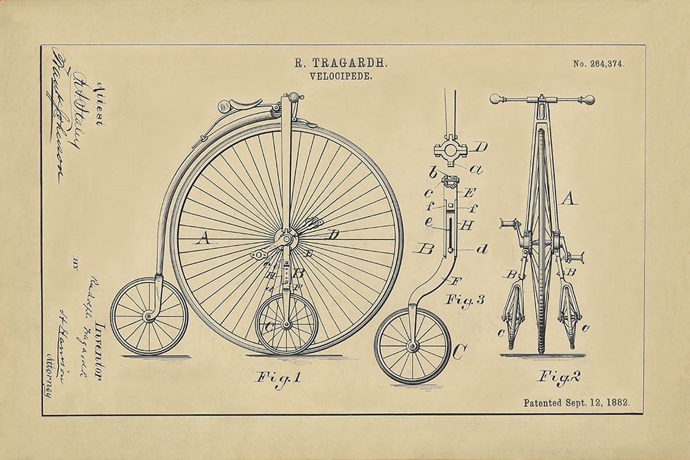 Velocipede Technical Drawing