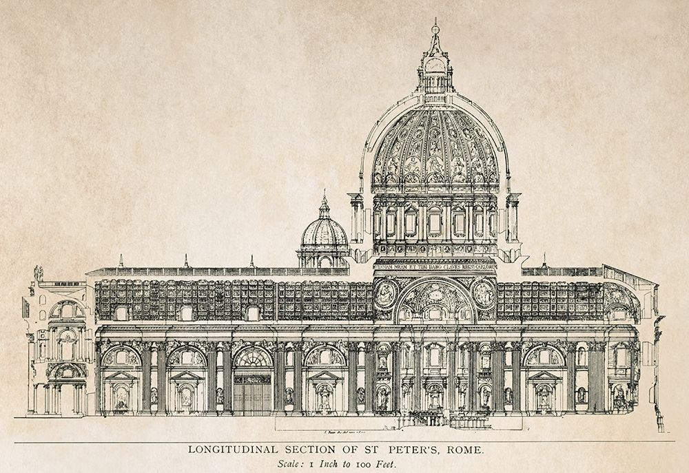 Longitudinal Section of the Saint Peter
