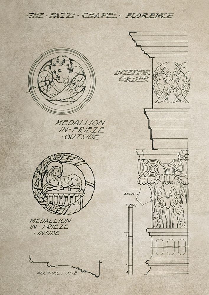 Italian Renaissance Architectural Section Chart Ia