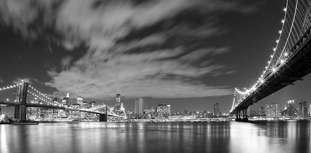 Brooklyn and Manhattan Bridge at Night II