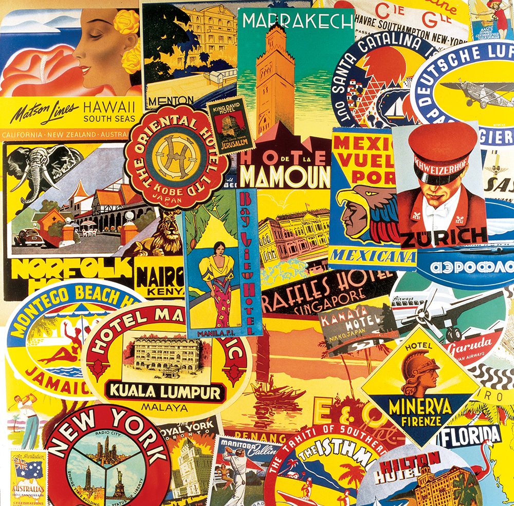 Travel Stickers Collage