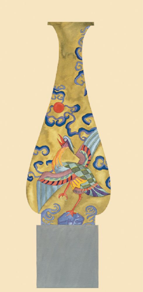 Oriental Vase Yellow