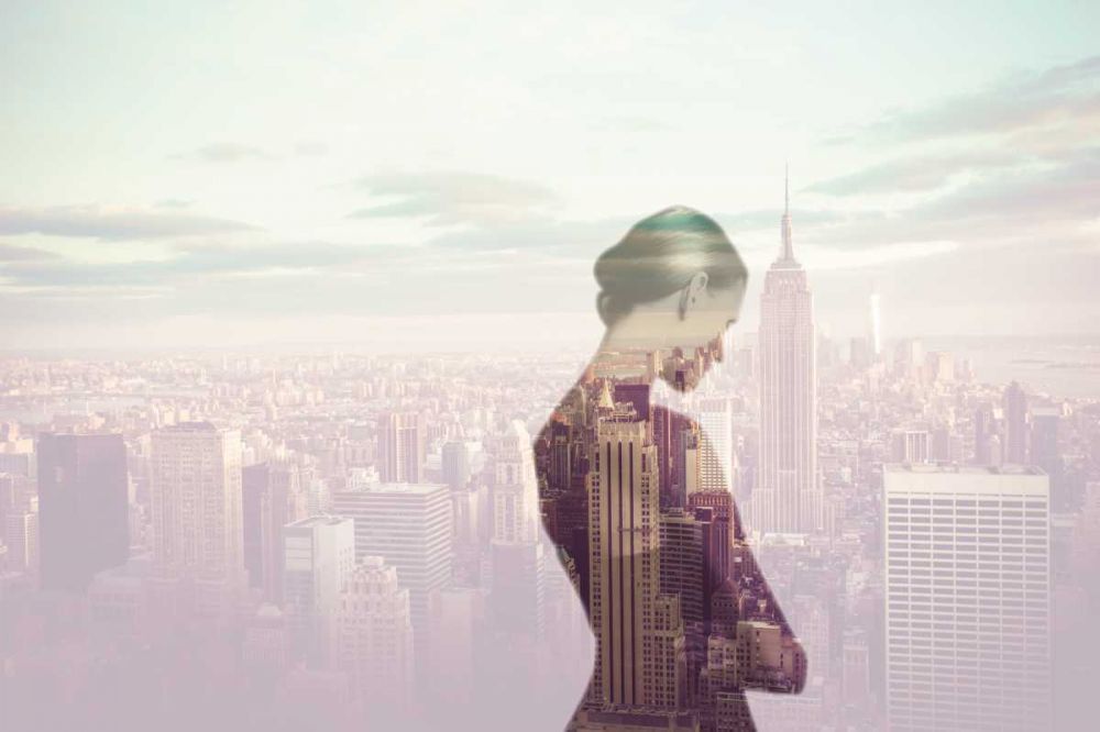Femme pensive Ã  New York