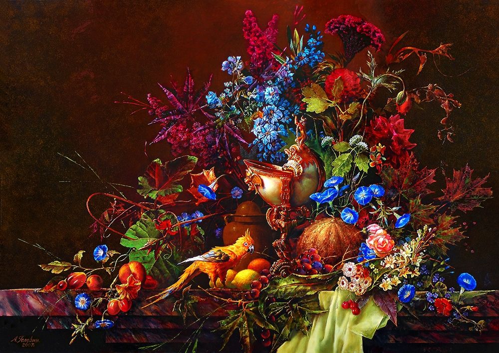 Still-life with a parrot
