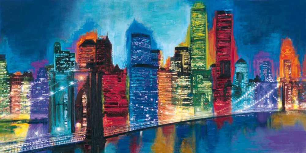 Abstract NYC Skyline at Night