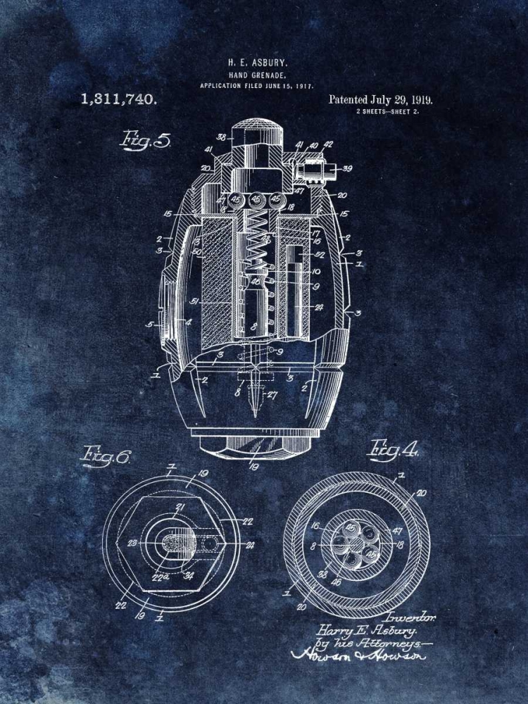 Hand Grenade - 1919- Black