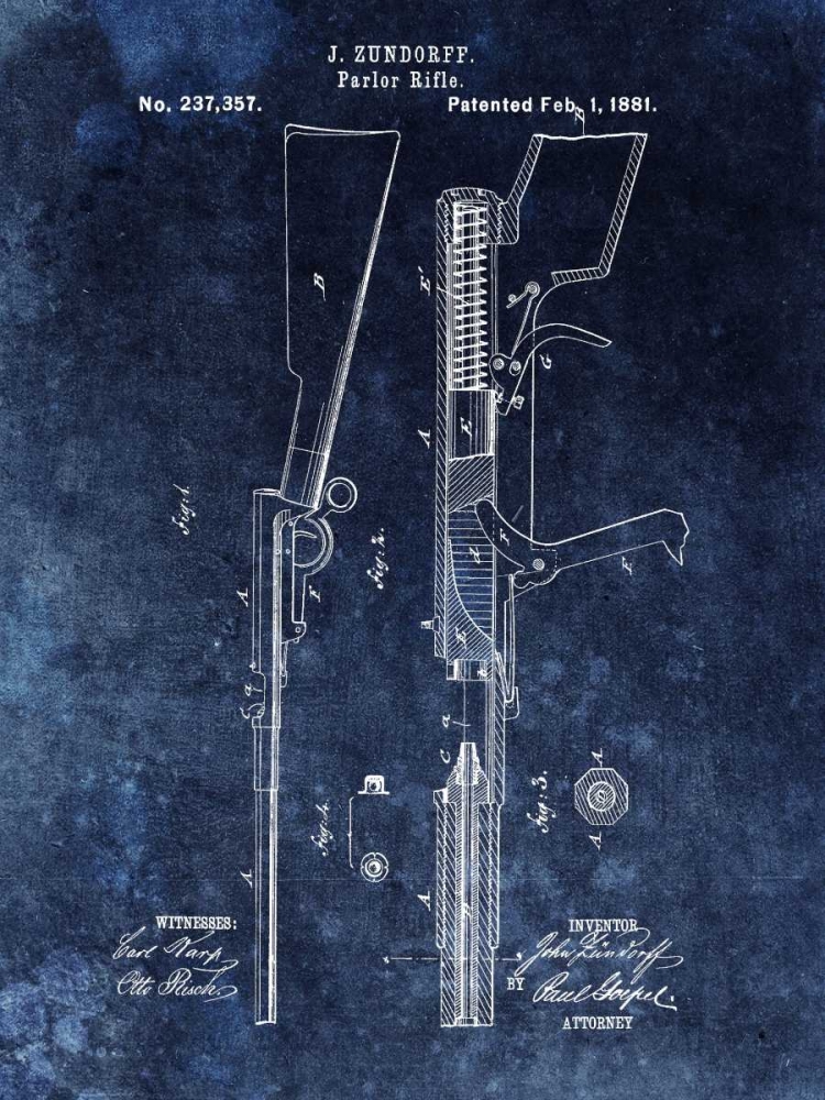 Parlor Rifle - 1881- Blue