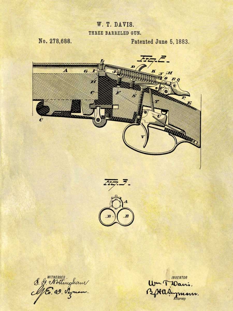 Three Barreled Gun - 1883