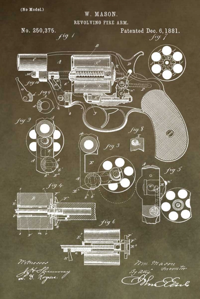 Revolving Firearm - 1881-Green