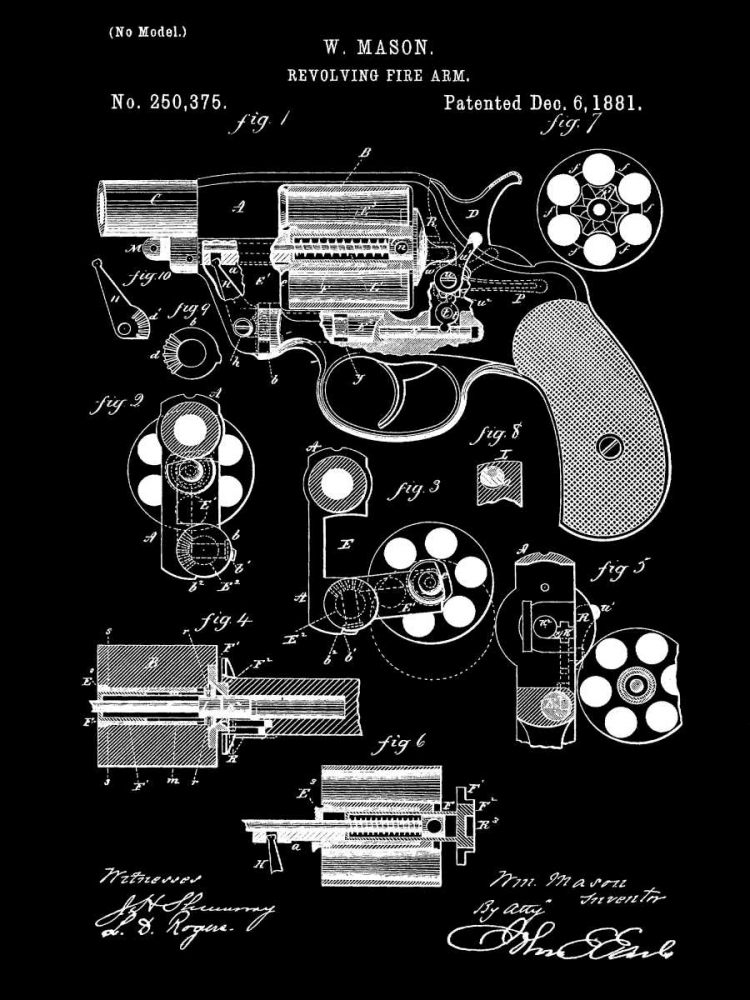 Revolving Firearm - 1881-Black