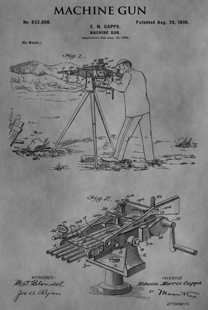 Machine Gun - 1899-Gray