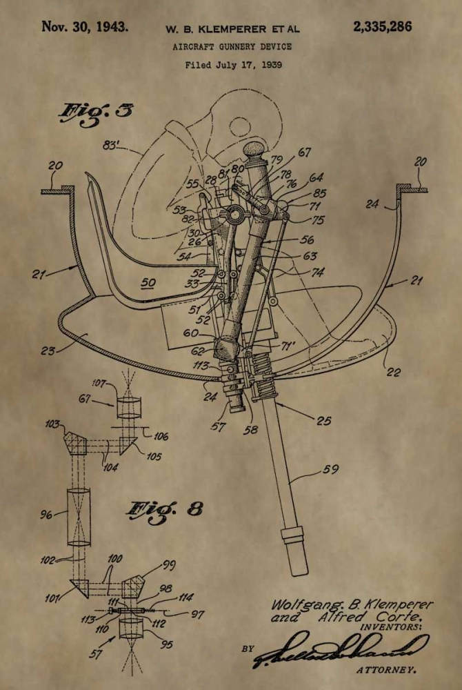 Aircraft Gunnery Device - 1939