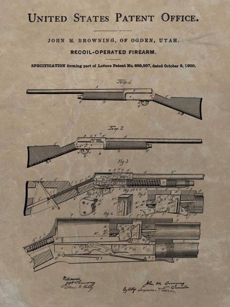 Browning Recoil Firearm - 1900-
