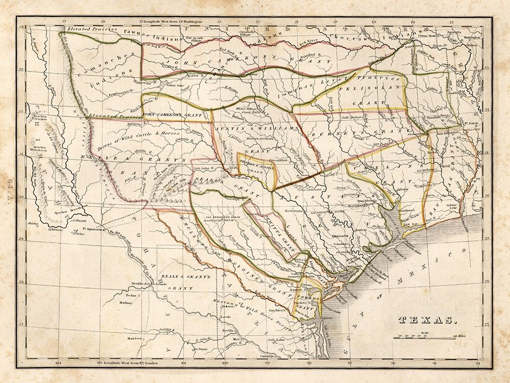 Texas historical map