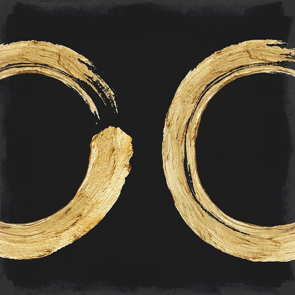 Gold Zen Circle on Black II