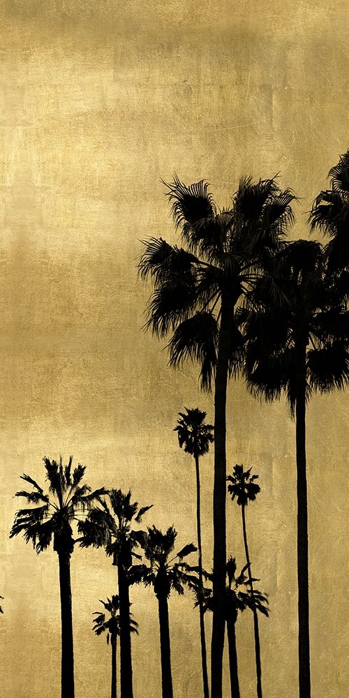 Palm Silhouette on Gold II