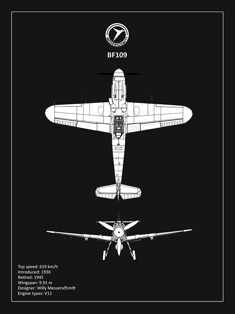 BP Messerschmitt ME 109 Black