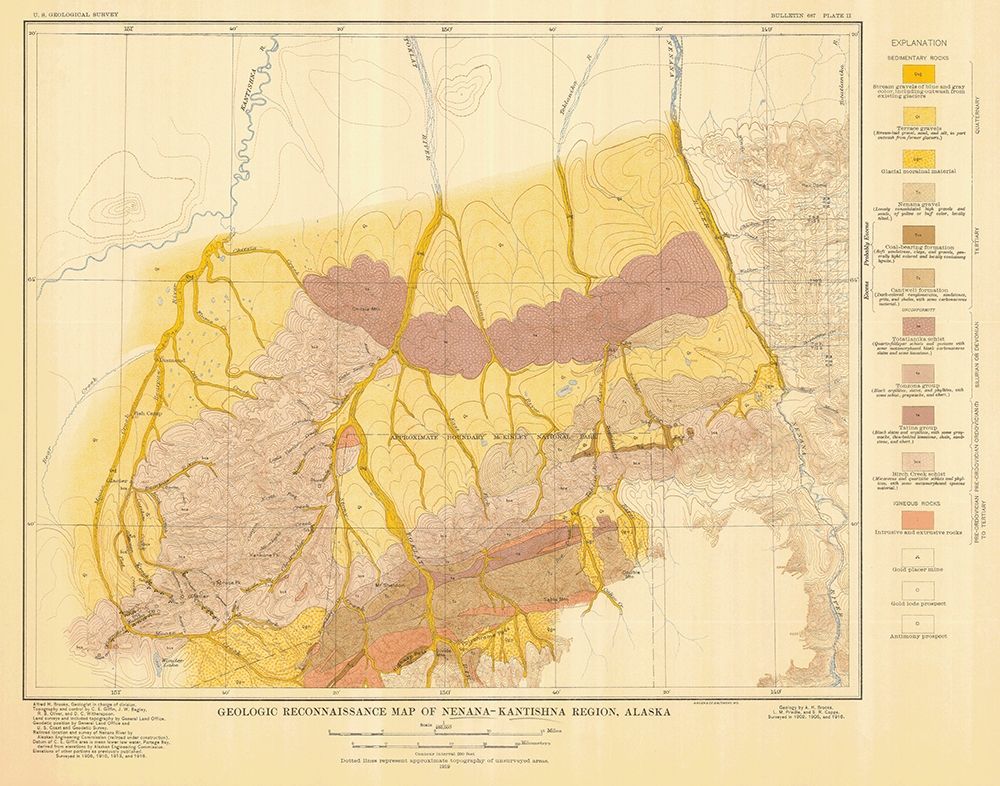 Nenana-Kantishna Region Alaska - USGS 1919