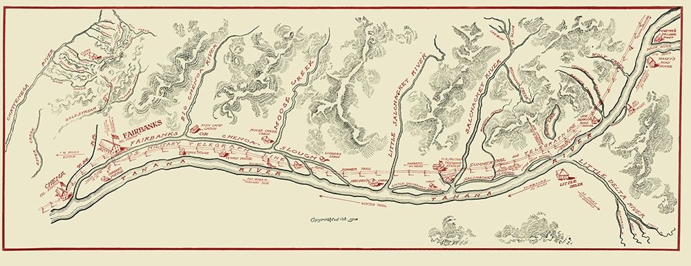 Tanana River Telegraph Line Alaska - 1906