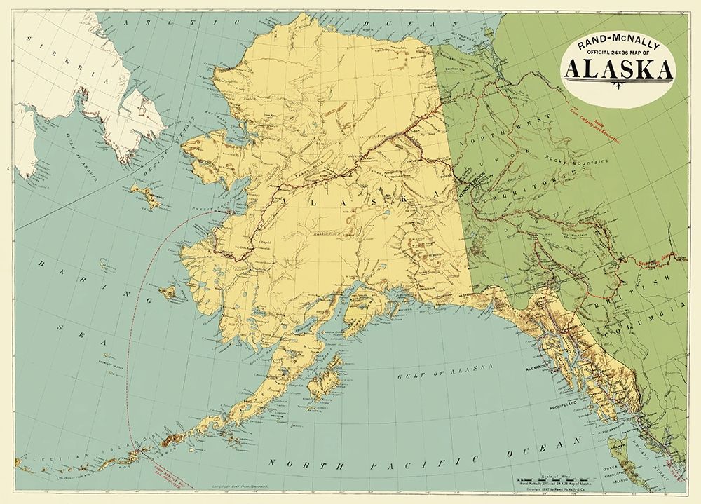 Alaska - Rand McNally 1897