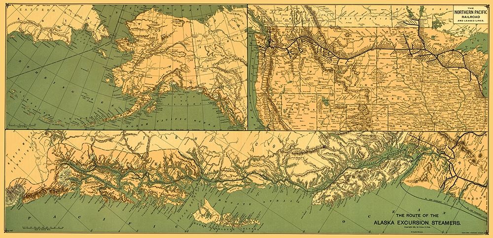 Alaska Excursion Steamers, N Pacific Railroad